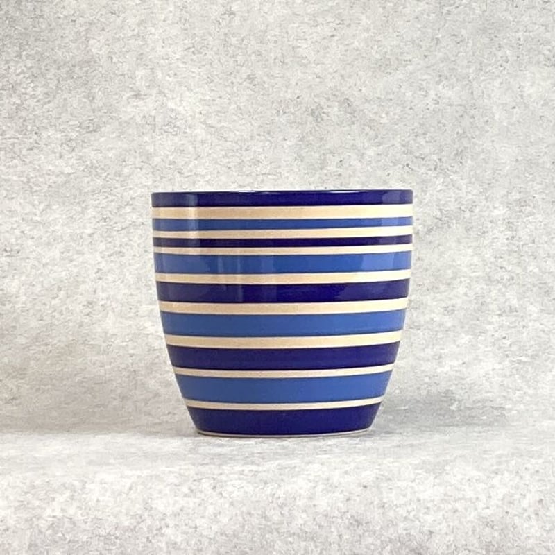 ブルーペップ BLUE PEP ポップ プランターカバー 青 ボーダー Φ19cm(450