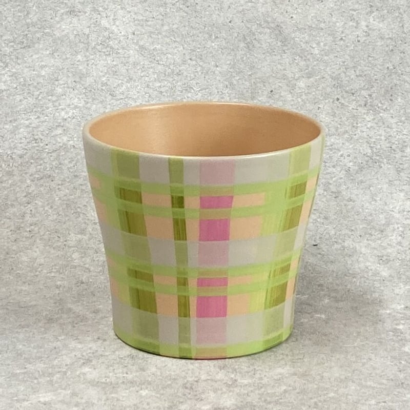 グリーンパターン GREEN PATTERN かわいい チェック柄 人気 プランター