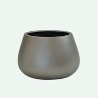 スチールグレー TER STEELGREY 　プランターカバー　開口部オーバル44㎝×30㎝　高さ40㎝（496-31）ツヤなし