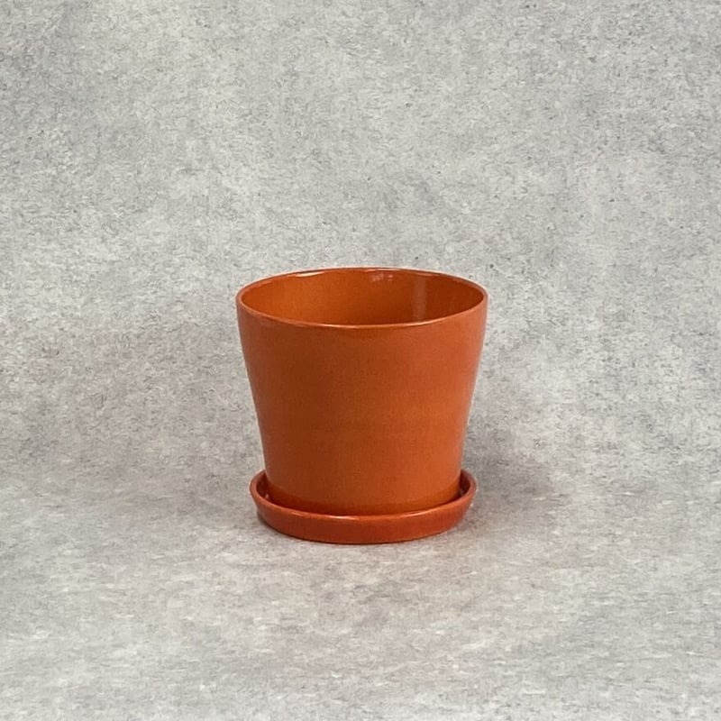 陶器　オレンジ　大きいサイズ　カワイイ　デザイン　鉢　カバー koharu_ora_6_ma6_1.jpg