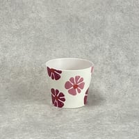 ピンクフラワー PINK FLOWER 北欧雑貨 花柄  プランターカバー ポップ かわいい  Φ17cm H14.5cm（450-1061）