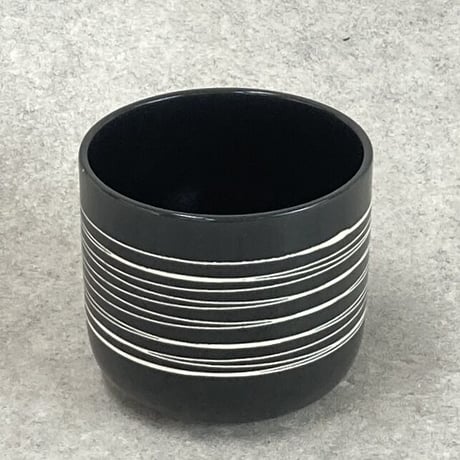 タイムレスブラック  TIMELESS BLACK  エレガント プランターカバー Φ14cm H12.5cm（450-1162）