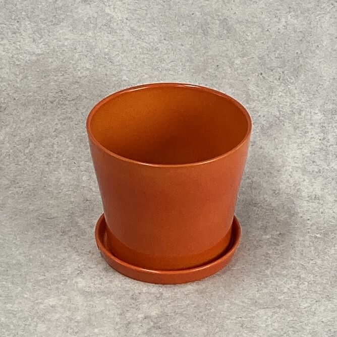 レッドオレンジ RED ORANGE 植木鉢風 プランターカバー Φ19cm H17c