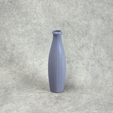 ライラック LILAC 薄紫  ストライプ フラワーベース 最大幅Φ9cm 高さ28.5cm（450-156②）