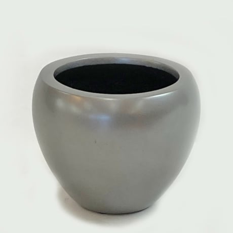 スチールグレー　TER　STEELGREY　プランターカバー　開口部Φ26㎝　高さ23㎝（496-39）