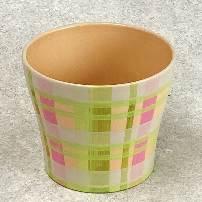 グリーンパターン GREEN PATTERN かわいい チェック柄 人気 プランター