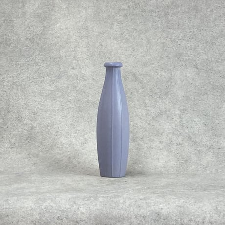 ライラック LILAC 薄紫  ストライプ フラワーベース 最大幅Φ9cm 高さ28.5cm（450-156②）