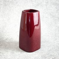 ダークレッド　 DARK RED  存在感    洗練された  プランターカバー 開口部□7.2cm 底面□10ｃｍ高さ19.5cm (450-442)
