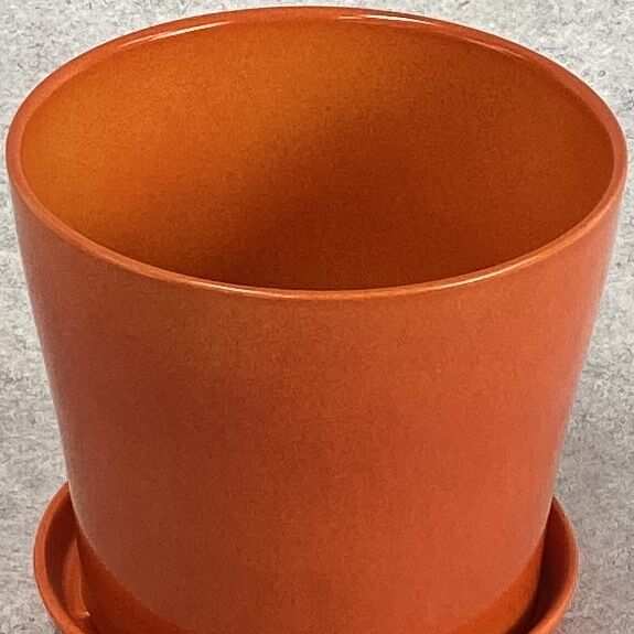 レッドオレンジ RED ORANGE 植木鉢風 プランターカバー Φ19cm H17c