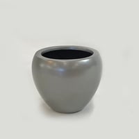 スチールグレー　TER　STEELGREY　プランターカバー　開口部Φ26㎝　高さ23㎝（496-39）