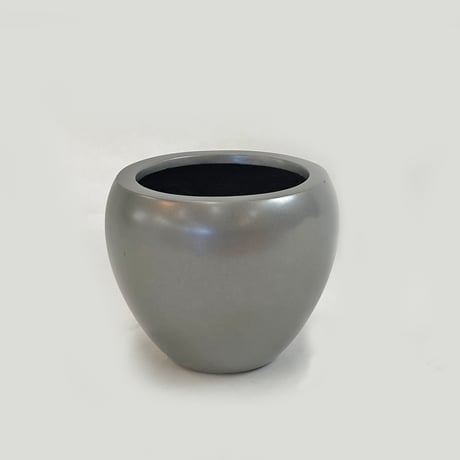 スチールグレー　TER　STEELGREY　プランターカバー　開口部Φ26㎝　高さ23㎝（496-39）