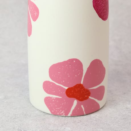 ピンクフラワー PINK FLOWER かわいい ポップな花柄 プランターカバー 高さ40cm　（450-1064）