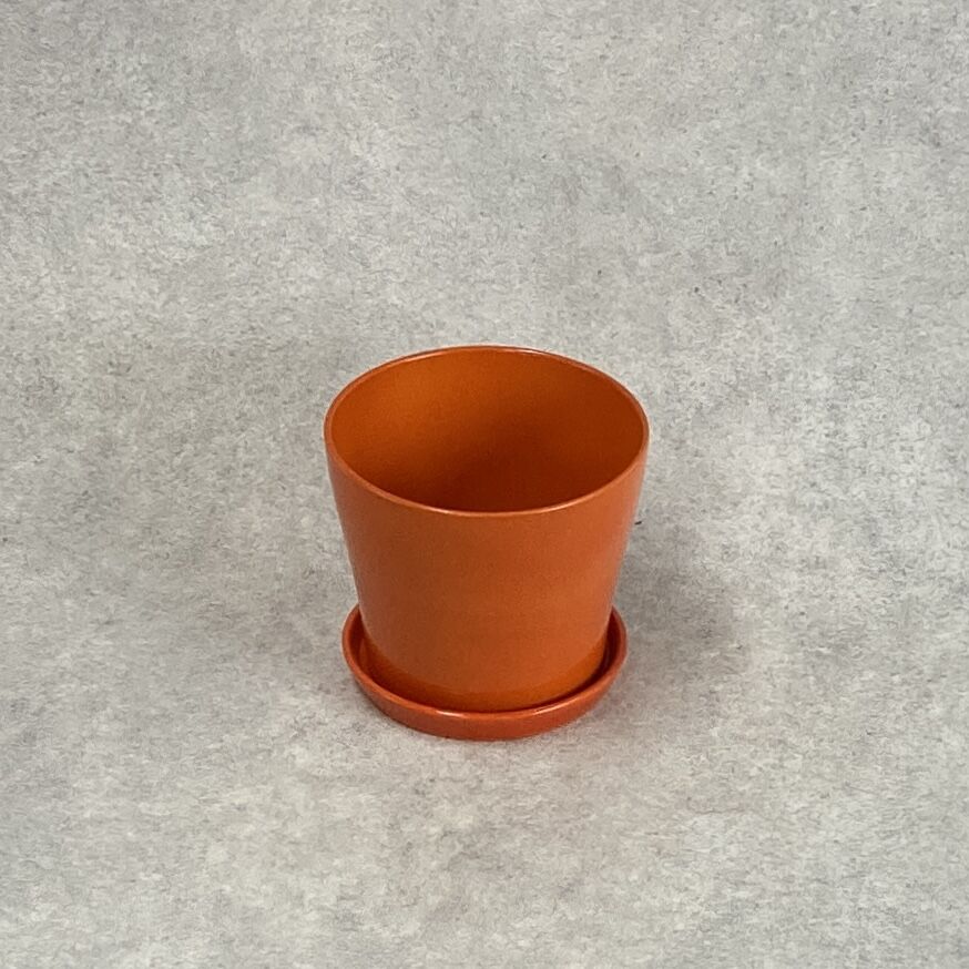 レッドオレンジ RED ORANGE 植木鉢風 プランターカバー Φ17cm