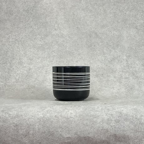 タイムレスブラック  TIMELESS BLACK  エレガント プランターカバー Φ14cm H12.5cm（450-1162）