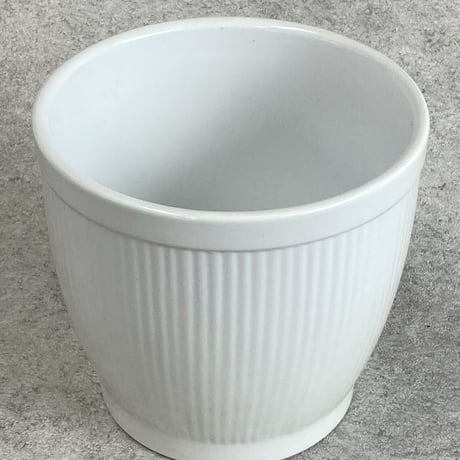 ブリリアントホワイト BRILLIANT WHITE   プランターカバー  Φ13.5cm 高さ12.5cm(486-153)