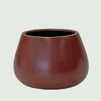 ローズウッド　TER ROSEWOOD　プランターカバー　開口部オーバル44㎝×30㎝　高さ41㎝（496-32）