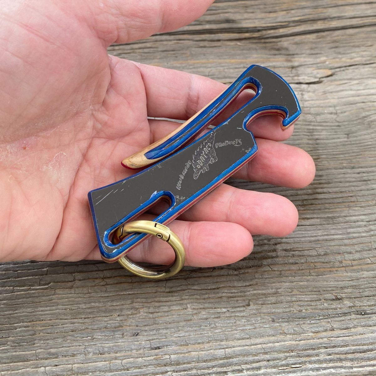 ODAYACO MULTI KEY HOOK BLACK × 裏面 BLUE ON WHITE