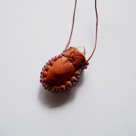 Omamori Necklace/Red beads