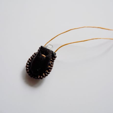 Omamori Necklace/Black beads