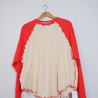 ORIGINAL RAGLAN LS TEE / RED×CREAM