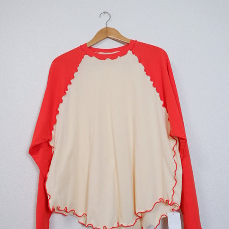 ORIGINAL RAGLAN LS TEE / RED×CREAM