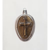 Christmas Ornament / Flowers and Cross