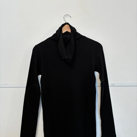WASHABLE WOOL HOODIE /BLACK