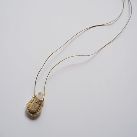 Omamori Necklace/Yellow beads