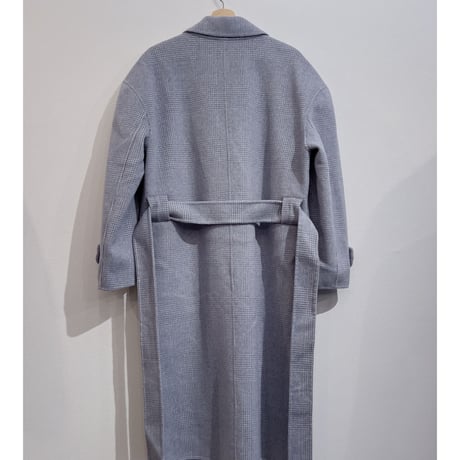 WOOL CHECK COAT