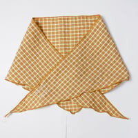 CHECK BANDANA SCARF/ORANGE