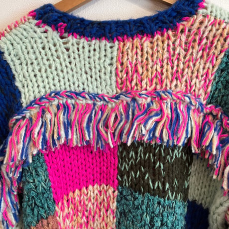 colorful fringe knit