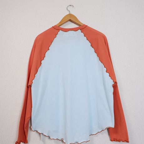 ORIGINAL RAGLAN LS TEE / ORANGE×LIGHT BLUE