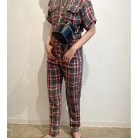 Check Jump Suit