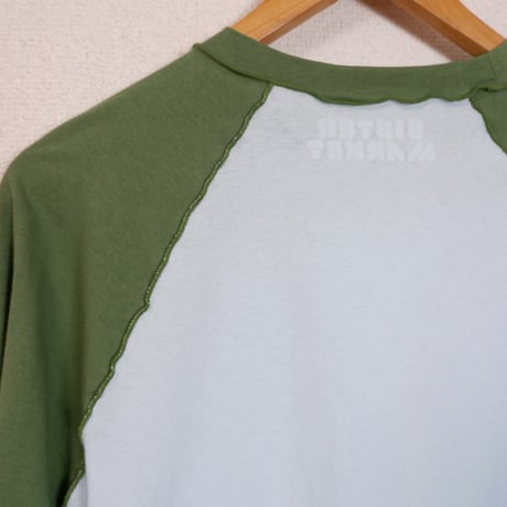 ORIGINAL RAGLAN LS TEE / KHAKI×LIGHT BLUE
