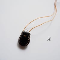Omamori Necklace/Black beads
