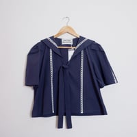 SAILOR NECK BLOUSE/NAVY