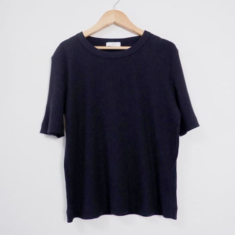 RIB T-SHIRTS/BLACK