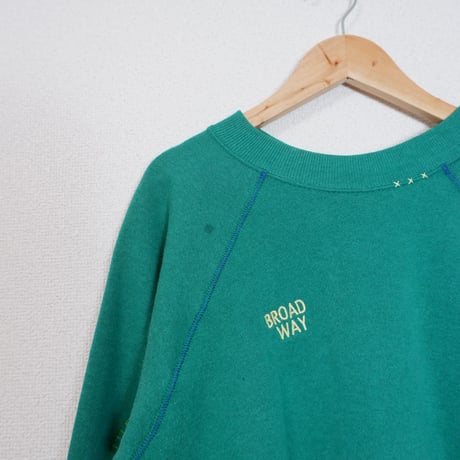 80s-90s Embroidery Sweat/GREEN