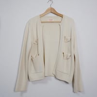 SOFT VANILLA POCKET KNIT CARDIGAN