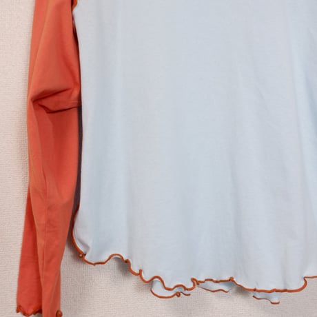 ORIGINAL RAGLAN LS TEE / ORANGE×LIGHT BLUE