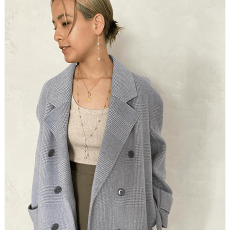WOOL CHECK COAT