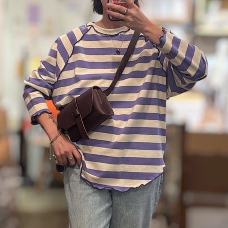 SISMA BORDER LS TEE/PURPLE