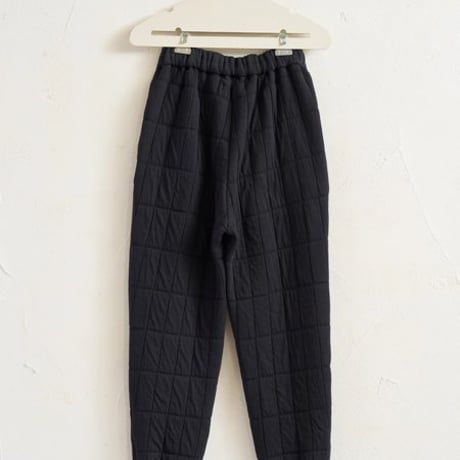 QUILT JACQUARD PANTS BLACK