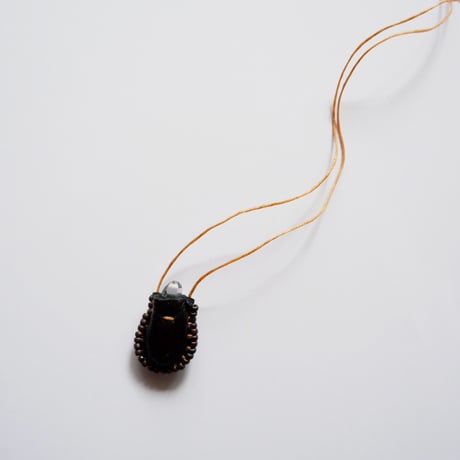 Omamori Necklace/Black beads
