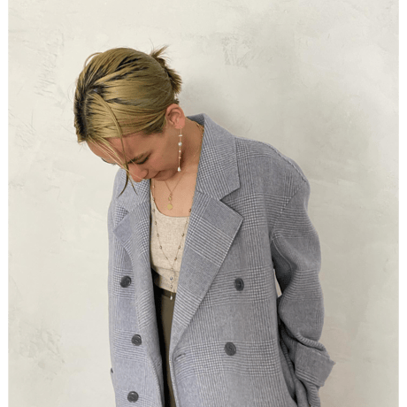 WOOL CHECK COAT