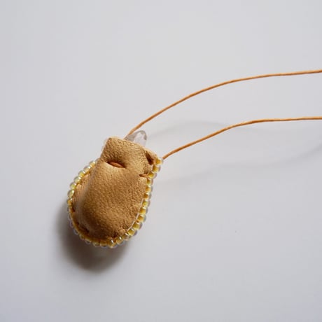 Omamori Necklace/Yellow beads