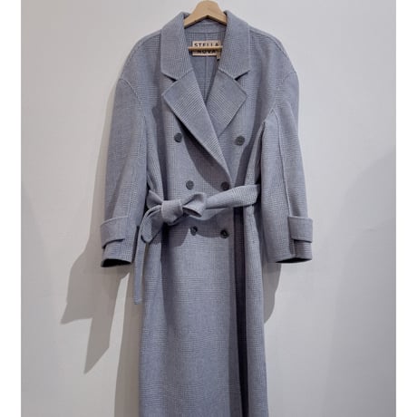 WOOL CHECK COAT