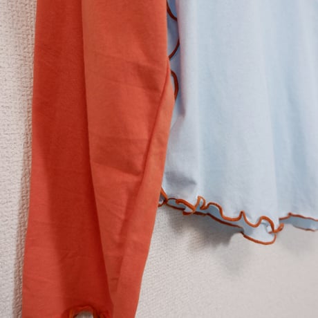 ORIGINAL RAGLAN LS TEE / ORANGE×LIGHT BLUE