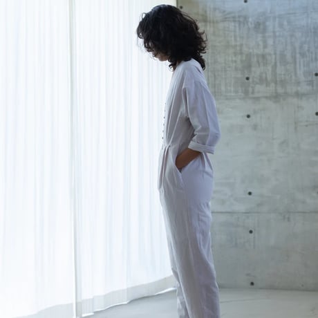 Cotton linen jump suit
