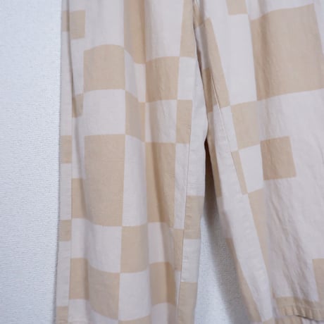 CHECK WIDE PANTS
